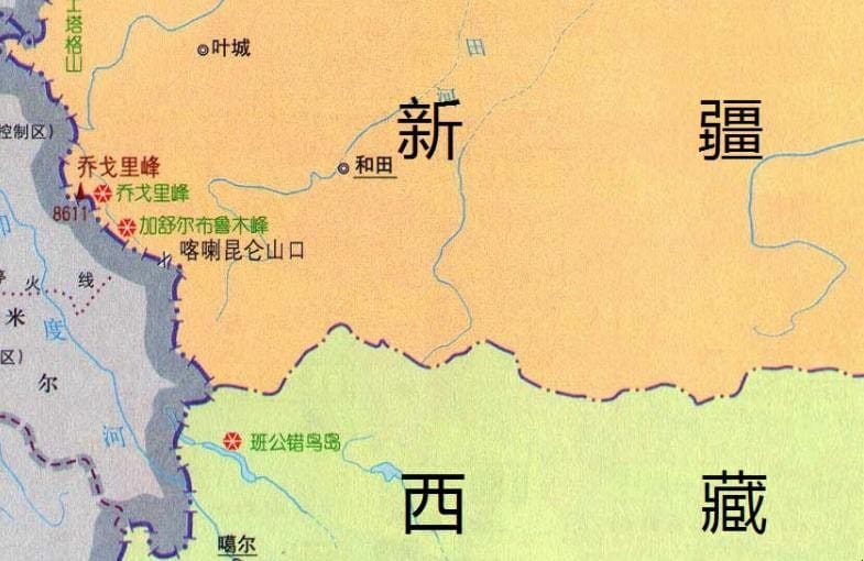 印度与中国哪个省交界地图 印度与中国哪个省交界处(图1)