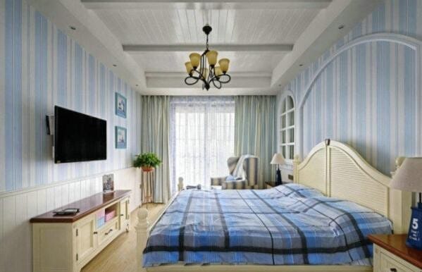 蓝色房间配什么颜色的窗帘好看图片 蓝色房间配什么颜色的窗帘比较好看(图2)