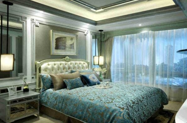 蓝色房间配什么颜色的窗帘好看图片 蓝色房间配什么颜色的窗帘比较好看(图5)
