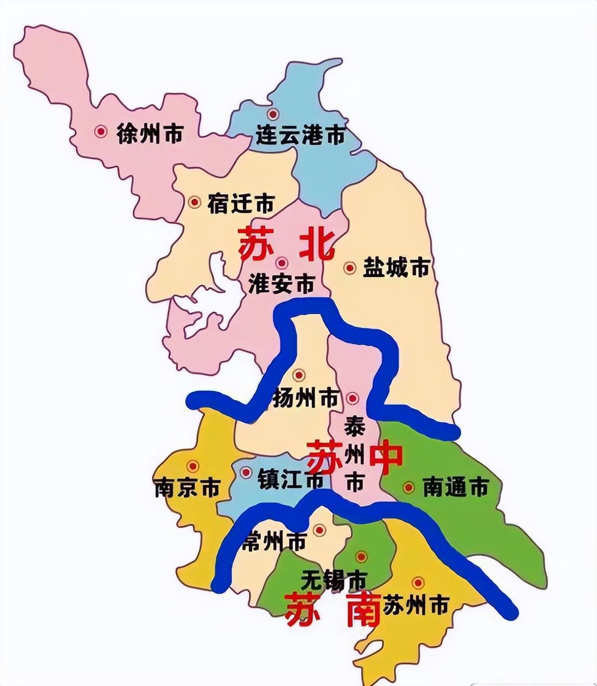 江苏哪些地级市 江苏省里的市(图1)