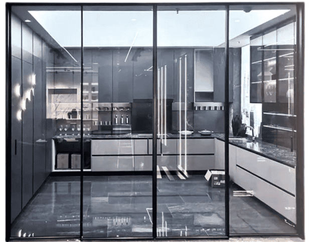 铝合金厨门安装视频 铝合金厨房门图片最新款(图3)