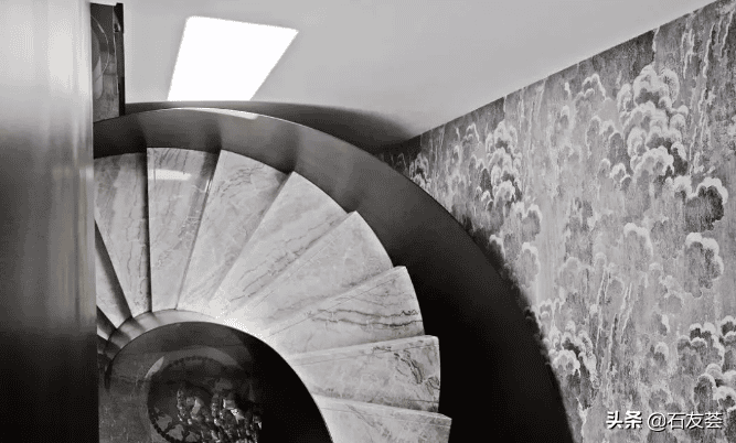 灰色大理石台阶搭楼梯扶手 灰色大理石楼梯踏步(图3)