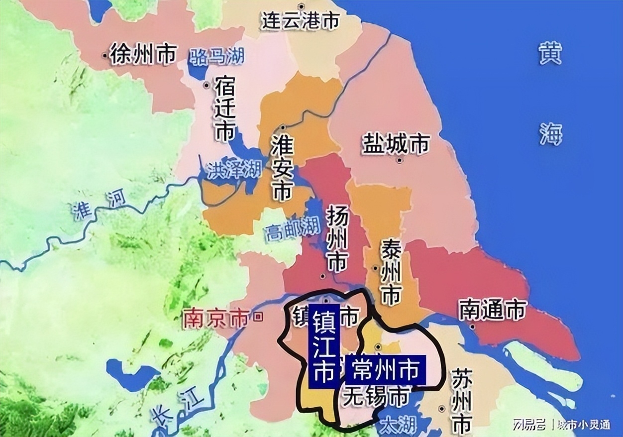 江苏市区划分地图 江苏市区划分图(图1)
