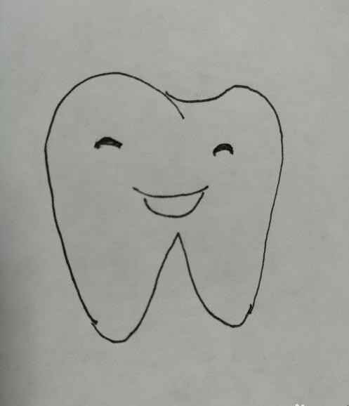 牙齿简笔画怎么画 牙齿简笔画大全可爱(图5)