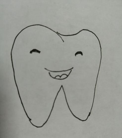 牙齿简笔画怎么画 牙齿简笔画大全可爱(图6)