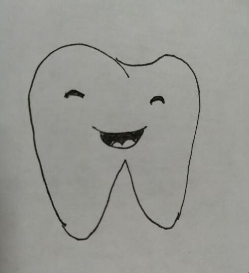 牙齿简笔画怎么画 牙齿简笔画大全可爱(图7)