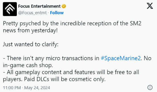 《星际战士2》确认没有微交易:付费DLC仅为装饰皮肤